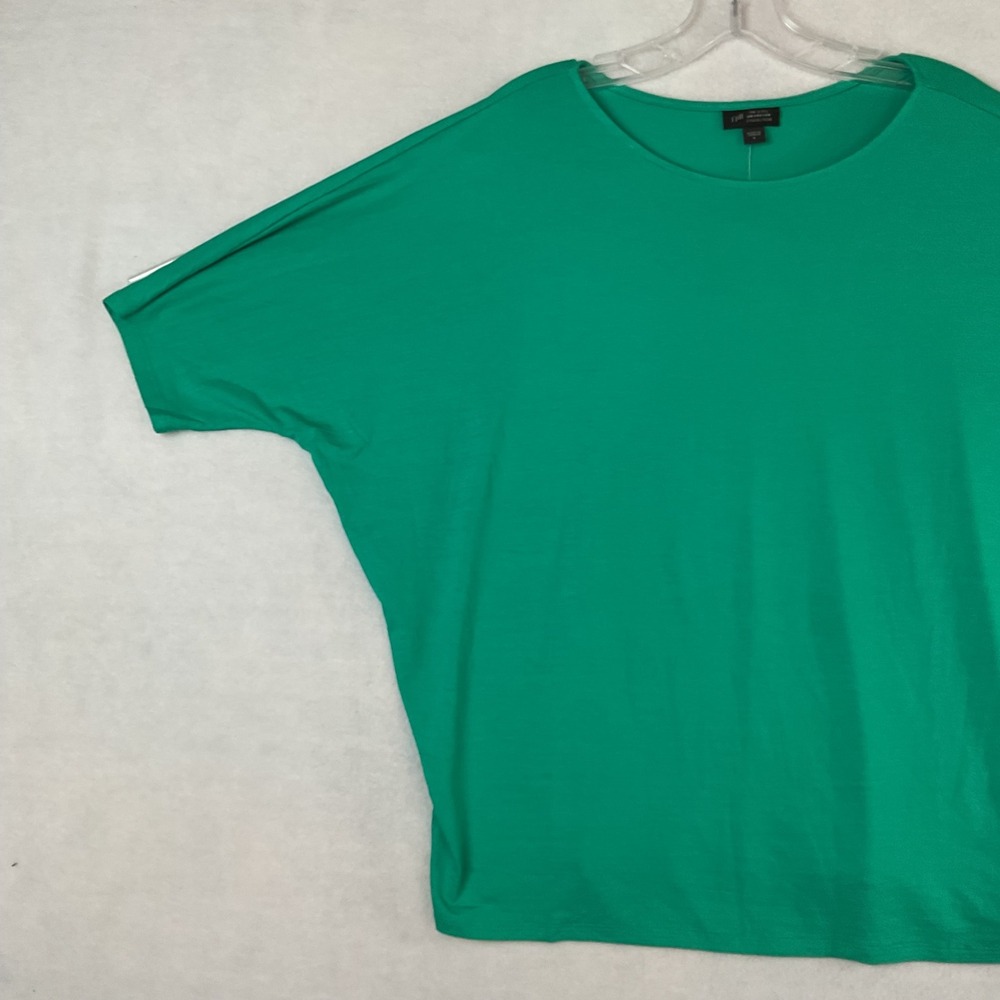 J.Jill Wearever Bright Jade Green Dolman Sleeve Scoop Neck Top NEW Small - Picture 10 of 10